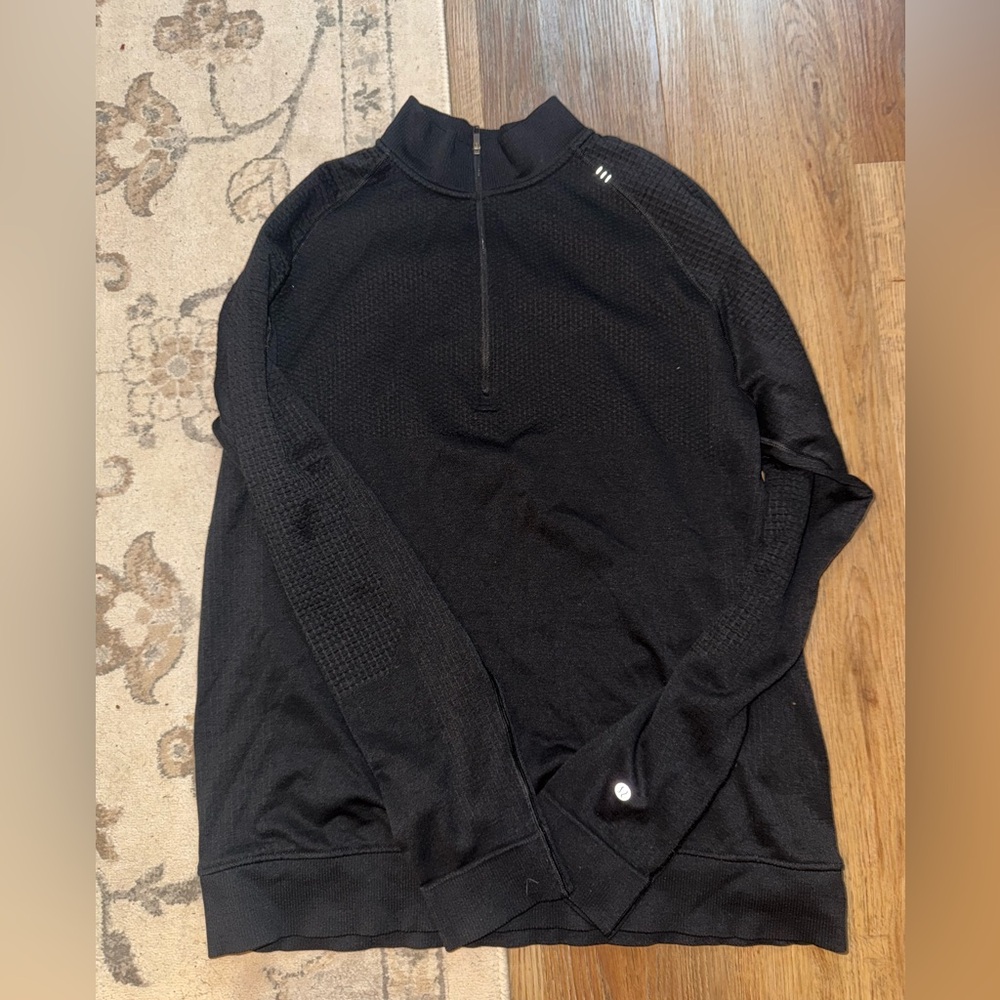 Men's Black Quarter-Zip Sweater